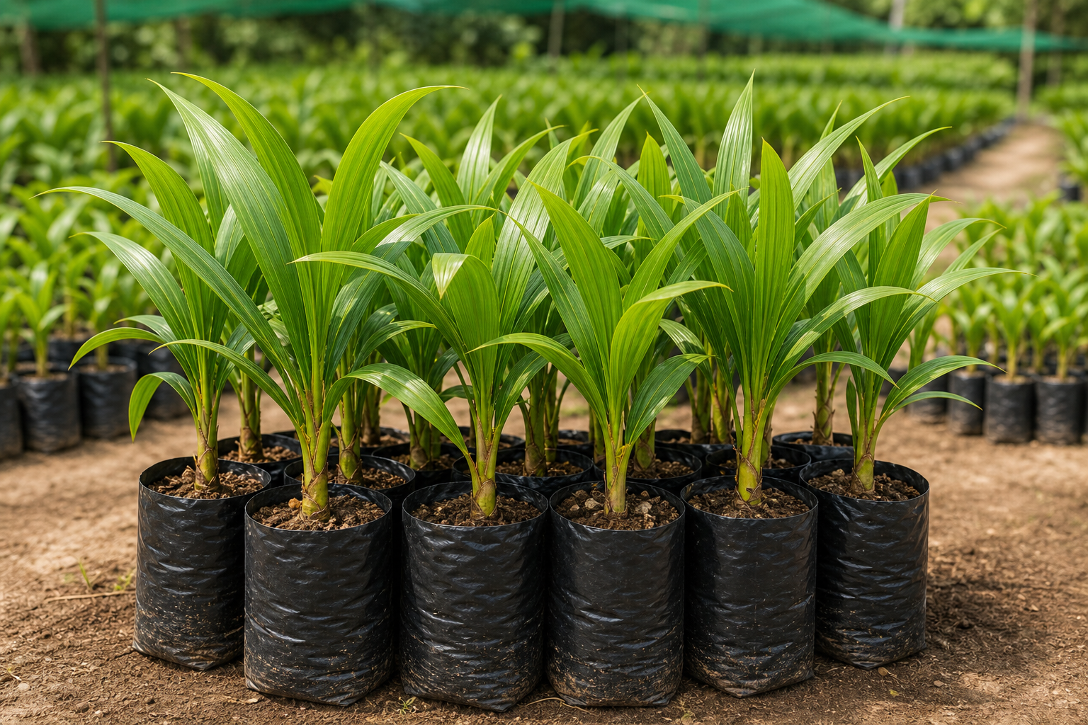 Dwarf Coconut Seedlings - 6 Month Nursery Batch